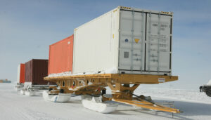 Remorque traîneau 12m 40 pieds skis amortis
