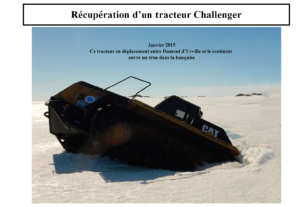 Challenger 5 bloqué dans la banquise - Dumont d'Urville - Terre Adélie