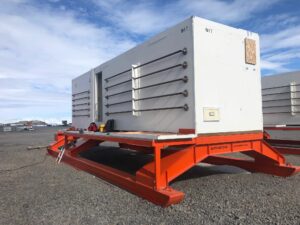 Awaca stations Assembly of 6m+3m units on sled