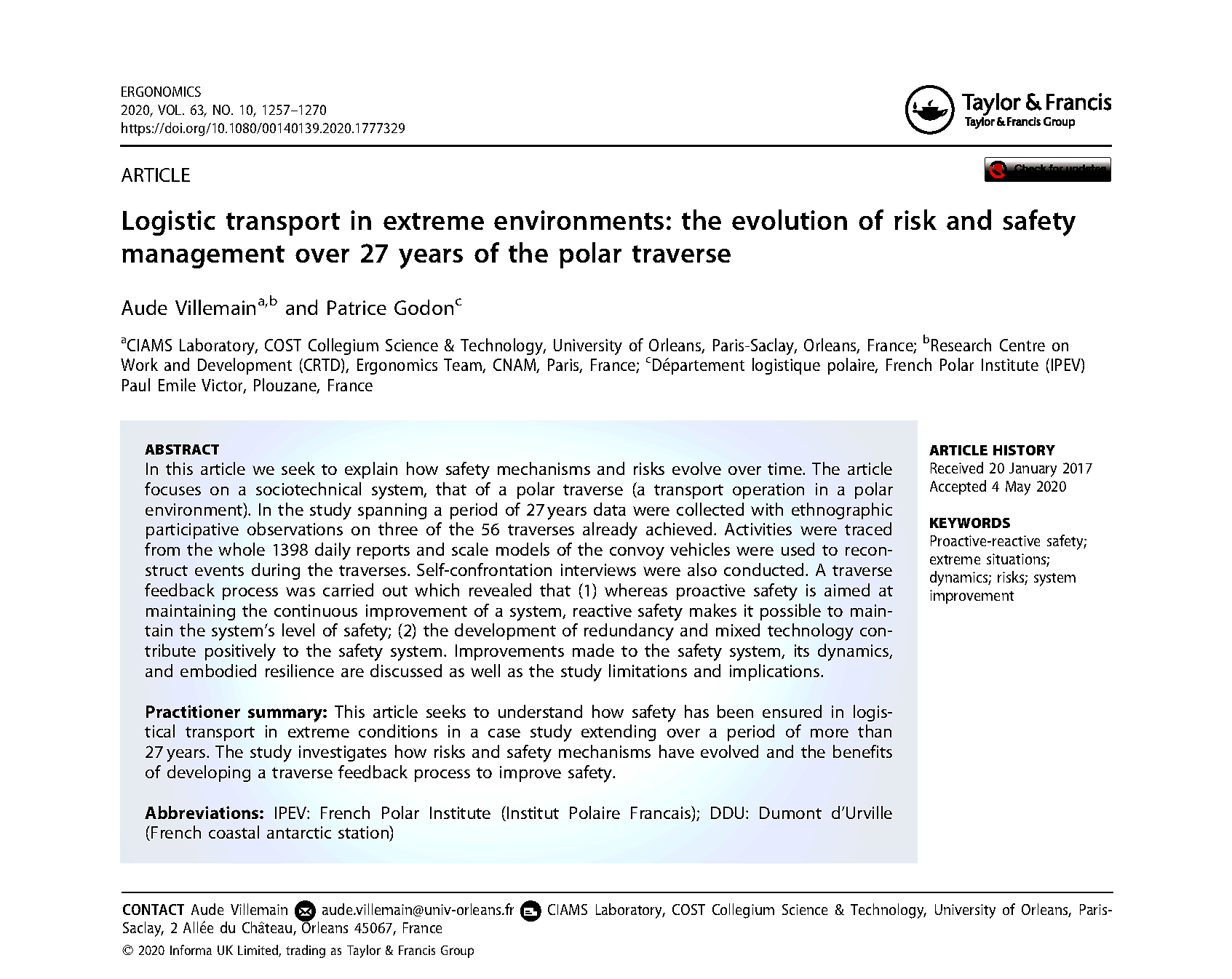 Abstract Article Ergonomics 2016